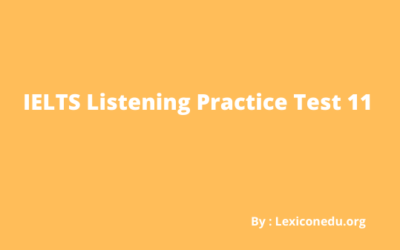 IELTS Listening Practice Test 11